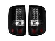 2004 2008 Ford F 150 Rear LED Tail Lights Dark Smoked Lens Finish without Bulbs