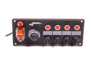 LONGACRE Black Anodize 8 5 8 x 3 5 8 in Dash Mount Switch Panel Kit P N 44869