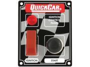 QUICKCAR RACING PRODUCTS 3 3 8 x 4 1 4 in Dash Mount Switch Panel P N 50 053