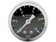 Allstar Performance Liquid Filled Pressure Gauge 0 15 psi P N 80200
