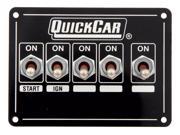 QUICKCAR RACING PRODUCTS 4 1 8 x 3 in Dash Mount Switch Panel P N 50 7711