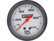 Allstar Performance 0 100 psi White Face Oil Pressure Gauge P N 80095