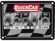 QUICKCAR RACING PRODUCTS 4 1 8 x 3 in Dash Mount Switch Panel P N 50 1713
