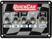 QUICKCAR RACING PRODUCTS 4 1 8 x 3 in Dash Mount Switch Panel P N 50 1711