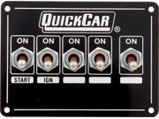 QUICKCAR RACING PRODUCTS 4 1 8 x 3 in Dash Mount Switch Panel P N 50 7731