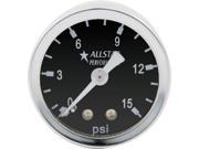 Allstar Performance Pressure Gauge 0 15 psi P N 80210