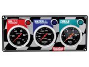 QUICKCAR RACING PRODUCTS Black Face Gauge Panel Assembly P N 61 0211