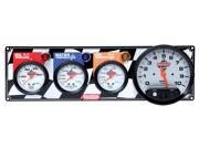 QUICKCAR RACING PRODUCTS White Face Gauge Panel Assembly P N 61 6041