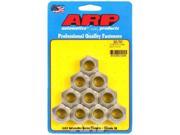 ARP Lugnuts 5 8 18 in Thread 45 Degree Seat Gold 10 pc P N 300 7801