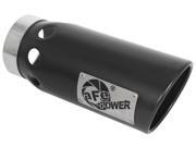 aFe Power EXH Tip; 4In x 5Out x 12L in Bolt On Right Blk 49T40501 B12