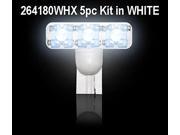 194 1w LED Bulbs 5pc KIT WHITE Replaces Factory Ford SUPERDUTY 99 14 Cab Lig