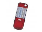 Naxa MP3 Player with 4GB Built in Flash Memory LCD Display and Built in USB Plug Adaptor Red
