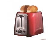 Brentwood 2 Slice Cool Touch Toaster ; Red and Stainless Steel