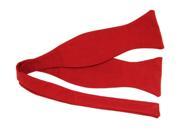 Men s Rich Red Self Tie Cotton Bow Tie Velcro Adjustable Bow tie