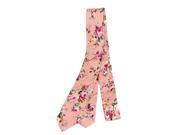 Men s Peach Floral Slim Neck Tie