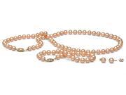 Full Set of 6.5-7.0 mm Pink to Peach Freshwater Pearls - 14K YG Filigree 18 Full Set of 6.5-7.0 mm Pink to Peach Freshwater Pearls - 14K YG Filigree 18