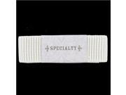 1 White Woven Ribbed Non Roll Elastic