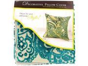 17 x 17 Turquoise Velvet Natural Pillow Cover