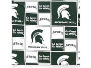 COL Michigan State Block Cotton Fabric