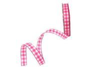 3 8 Hot Pink White Gingham Ribbon
