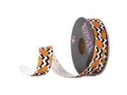 5 8 Pumpkins on Chevron Grosgrain Ribbon