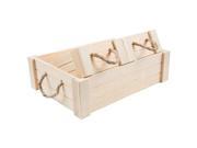 Wood Storage Box Set with Jute Handles