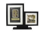 Black 2 Opening Picture Frame with Stand