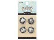 18mm Pewter Paisley Design Round Shank Buttons