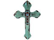 Wood Cross with Belt Cross Accent