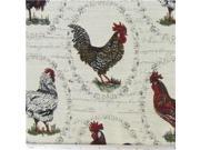 DEC French Rooster Home Decor Fabric