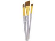 Crafter s Choice Brown Taklon Angular Brush Set