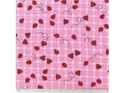 FLN Ladybug Check Flannel Fabric