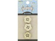 18mm Coconut Flower 2 Hole Buttons