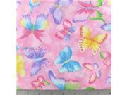 CCW2 18 Butterflies on Pink Fabric