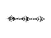 Black Clear Diamond Shape Rhinestone Trim