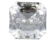 32mm Clear Acrylic Square 2 Hole Buttons