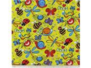 CCT3 18 Happy Bugs Allover on Yellow Fabric