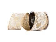 2 1 2 Burlap Ribbon with Lace Overlay