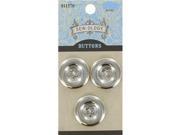 22mm Silver Round 4 Hole Tire Buttons