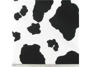 CCW1 29 Black White Cow Print Fabric