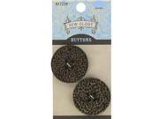 30mm Brown Round Texture 4 Hole Buttons