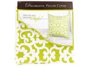 18 x 18 Lime White Swirls Pillow Cover