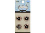16mm Copper Round 4 Hole Metal Buttons