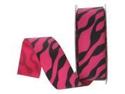 7 8“ Hot Pink Black Zebra Grosgrain Ribbon