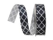 5 8 Black Lattice Single Face Satin Ribbon