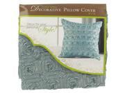 16 x 16 Aqua Coiled Taffeta Pillow Cover