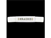 1 2 White Polyester Braided Elastic