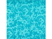 APT4 13 Tonal Turquoise Scroll Fabric