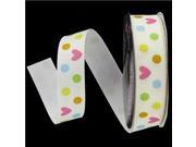 5 8 Pastel Baby Dots Grosgrain Decorative Ribbon