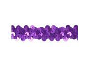 7 8 Purple 2 Row Stretch Sequin Trim